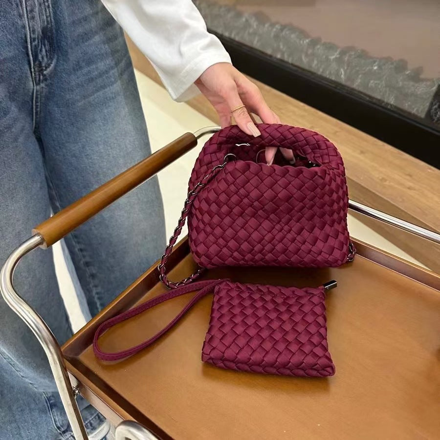 Women's Nylon Cloth Mini High-grade Vegetable Basket Shoulder Bags