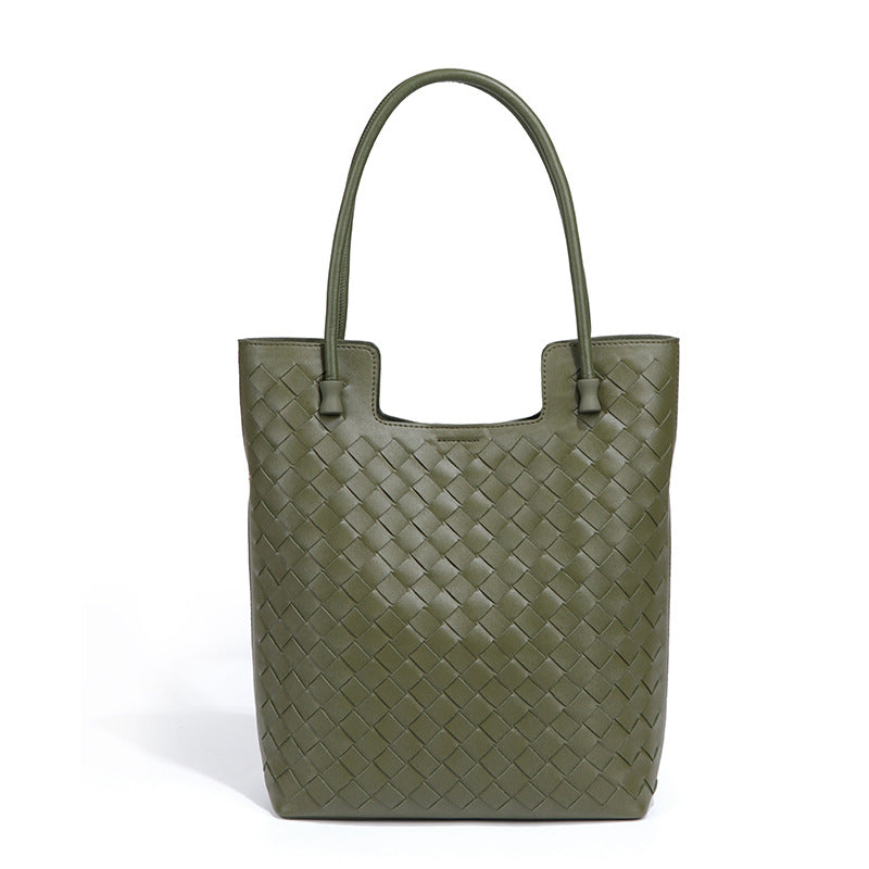 Women's Fashion Woven High-grade Super Soft Leather Tote Bags