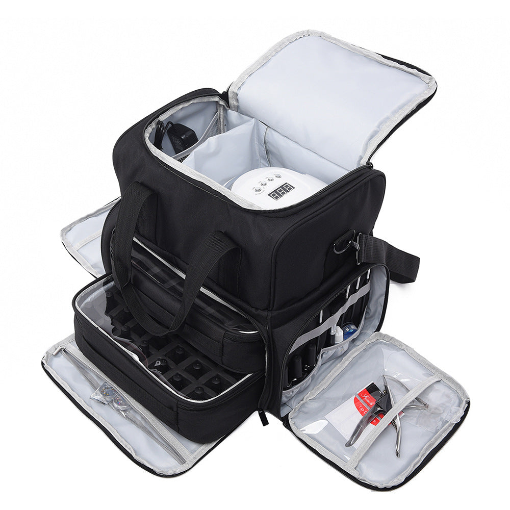 Capacity Multifunctional Wash Nail Polish Partition Cosmetic Bags