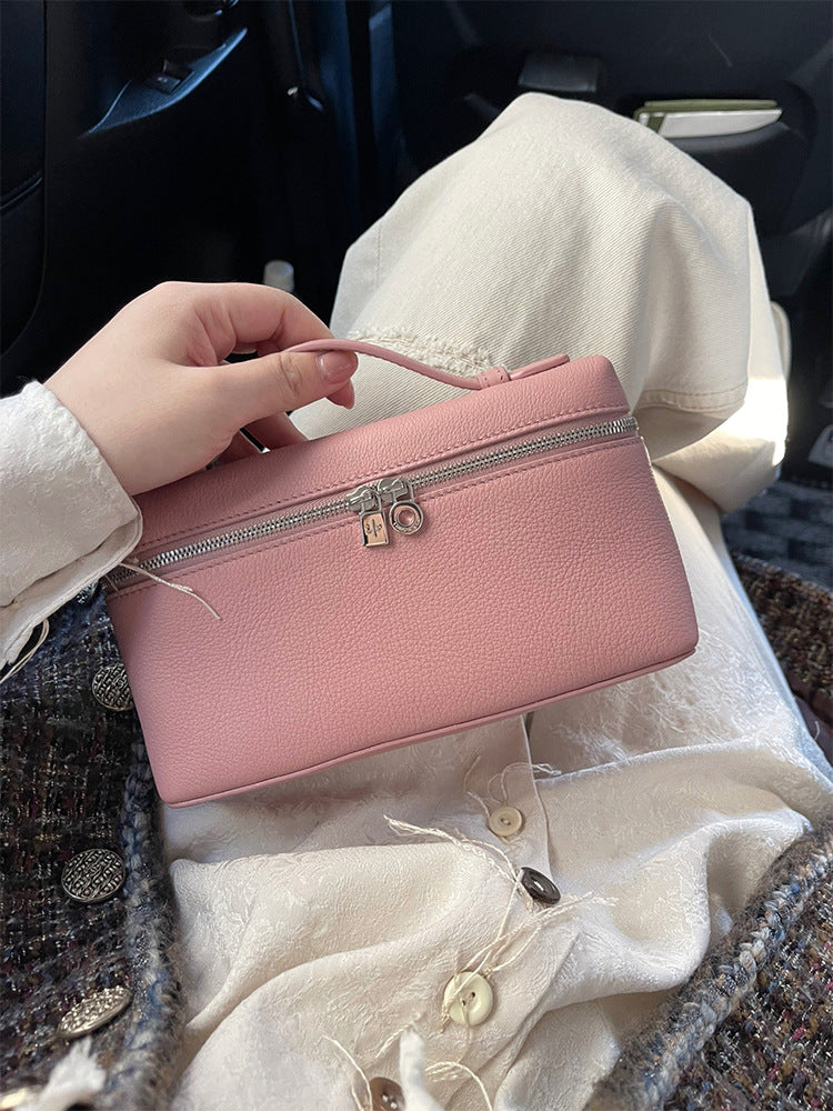 Lunch Box Cattle Leather Genuine Kelly Crossbody Bags