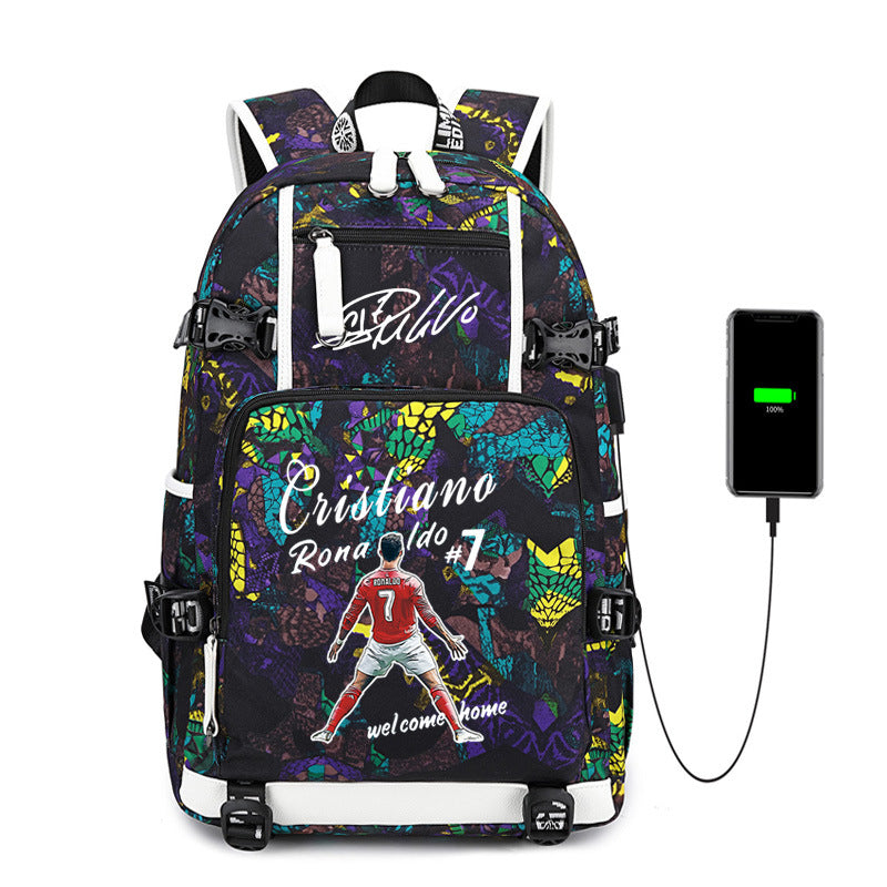 Women's & Men's & Football Star Luo Large Capacity Backpacks