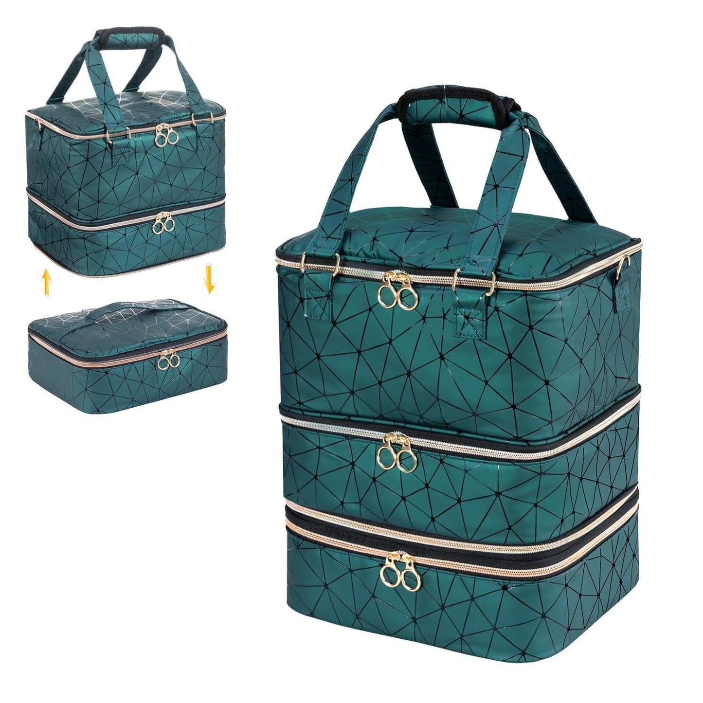 Portable High-grade Detachable Large Capacity Nail Polish Storage Can Cosmetic Bags