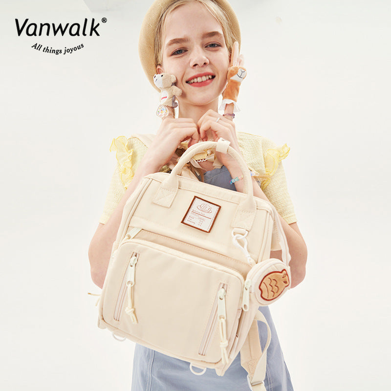 Women's Cheese Toffee Homemade Fish Cake Pendant Backpacks