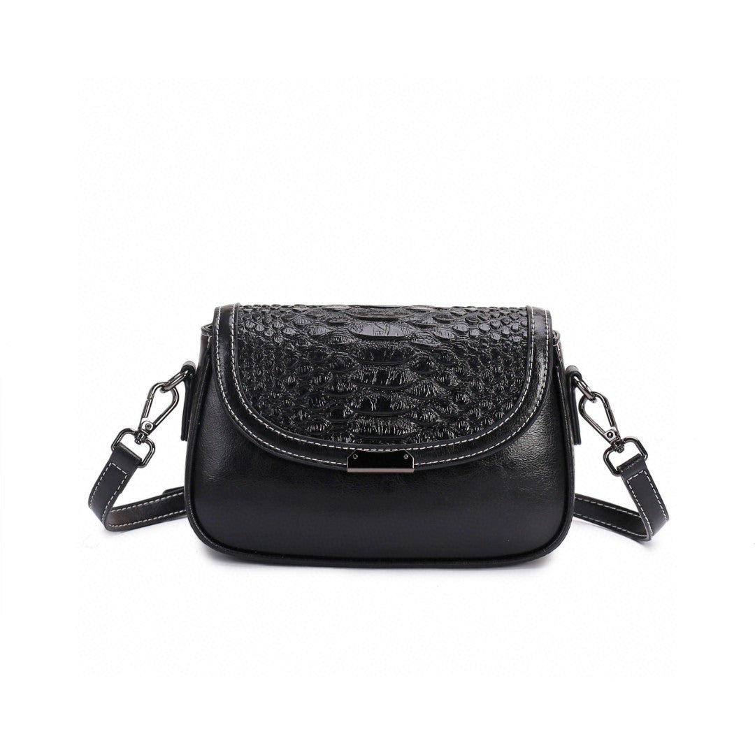 Women's Genuine Leather Crocodile Pattern Large Capacity Shoulder Bags