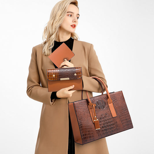 Women's Stylish Classic Three-piece Leather Fashion Handbags