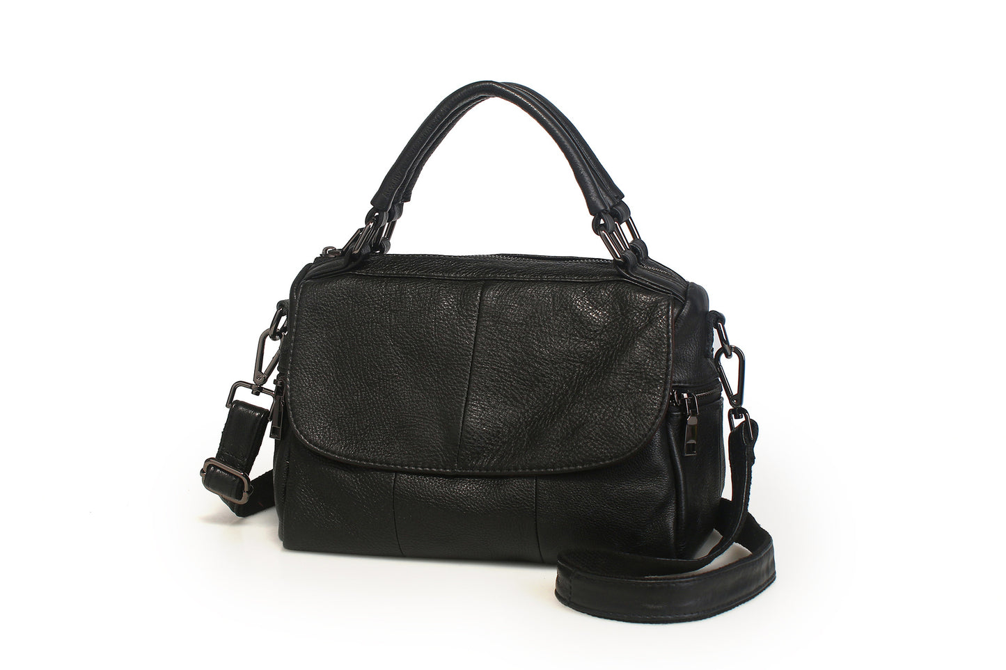 Women's Leather First Layer Cowhide Veil Diamond Handbags