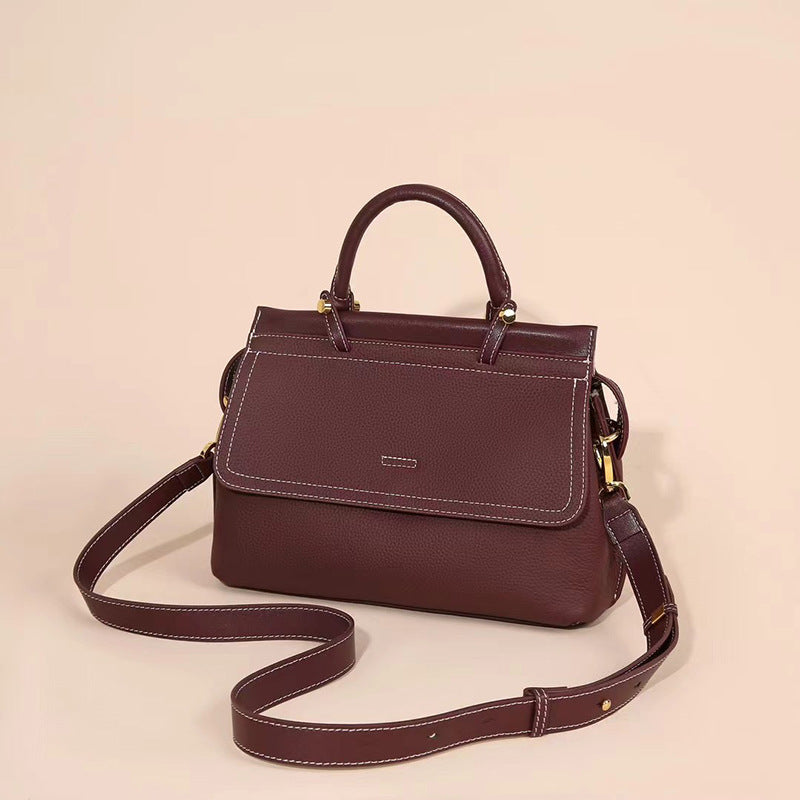 Women's First Layer Cowhide Leather Commuter Large Handbags