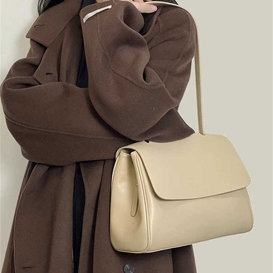 Women's Large Capacity Underarm Genuine Leather Commuter Handbags