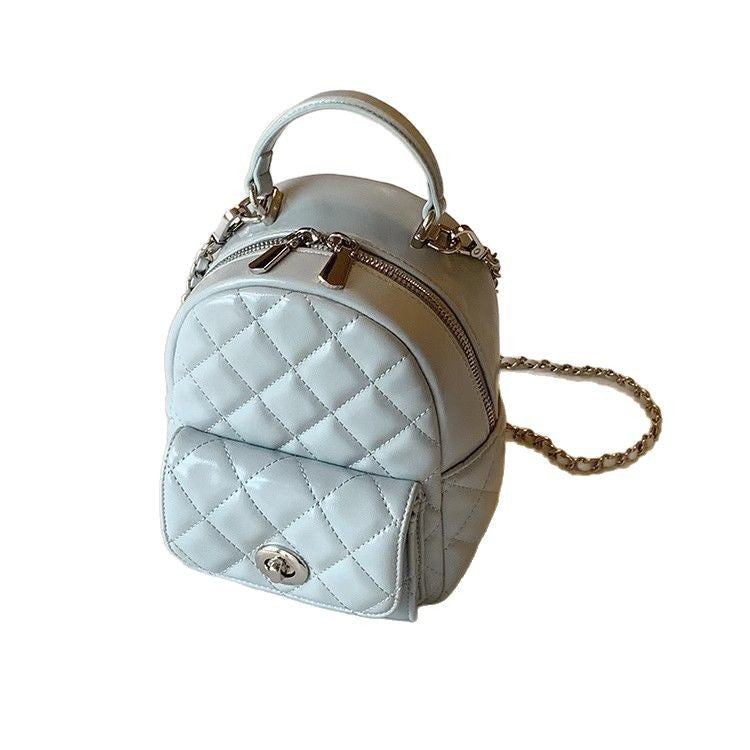 Women's Fashion Spring Oxygen Chain Rhombus Backpacks