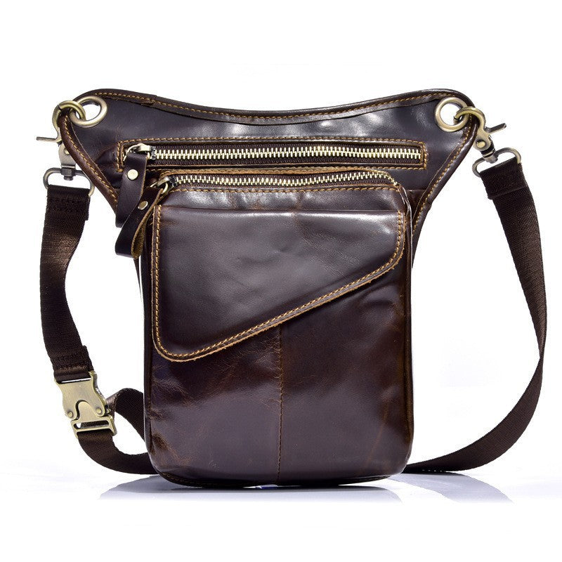 Men's Leather Tactics Legging Mobile First Layer Men's Waist Packs