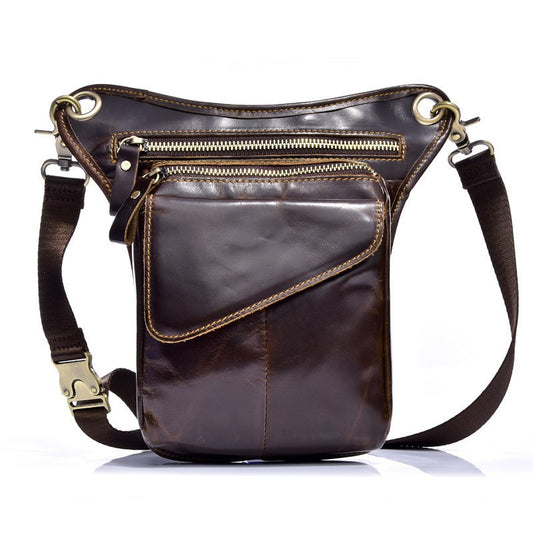 Men's Leather Tactics Legging Mobile First Layer Men's Waist Packs