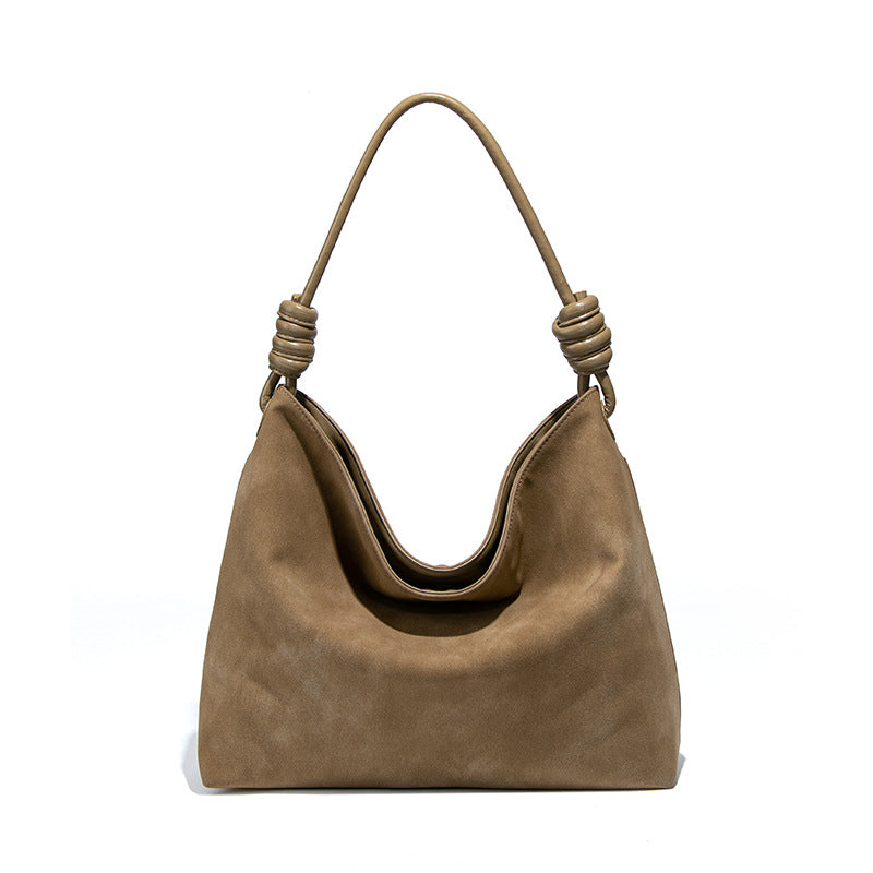 Women's Underarm Large Capacity Commuter Frosted Suede Shoulder Bags