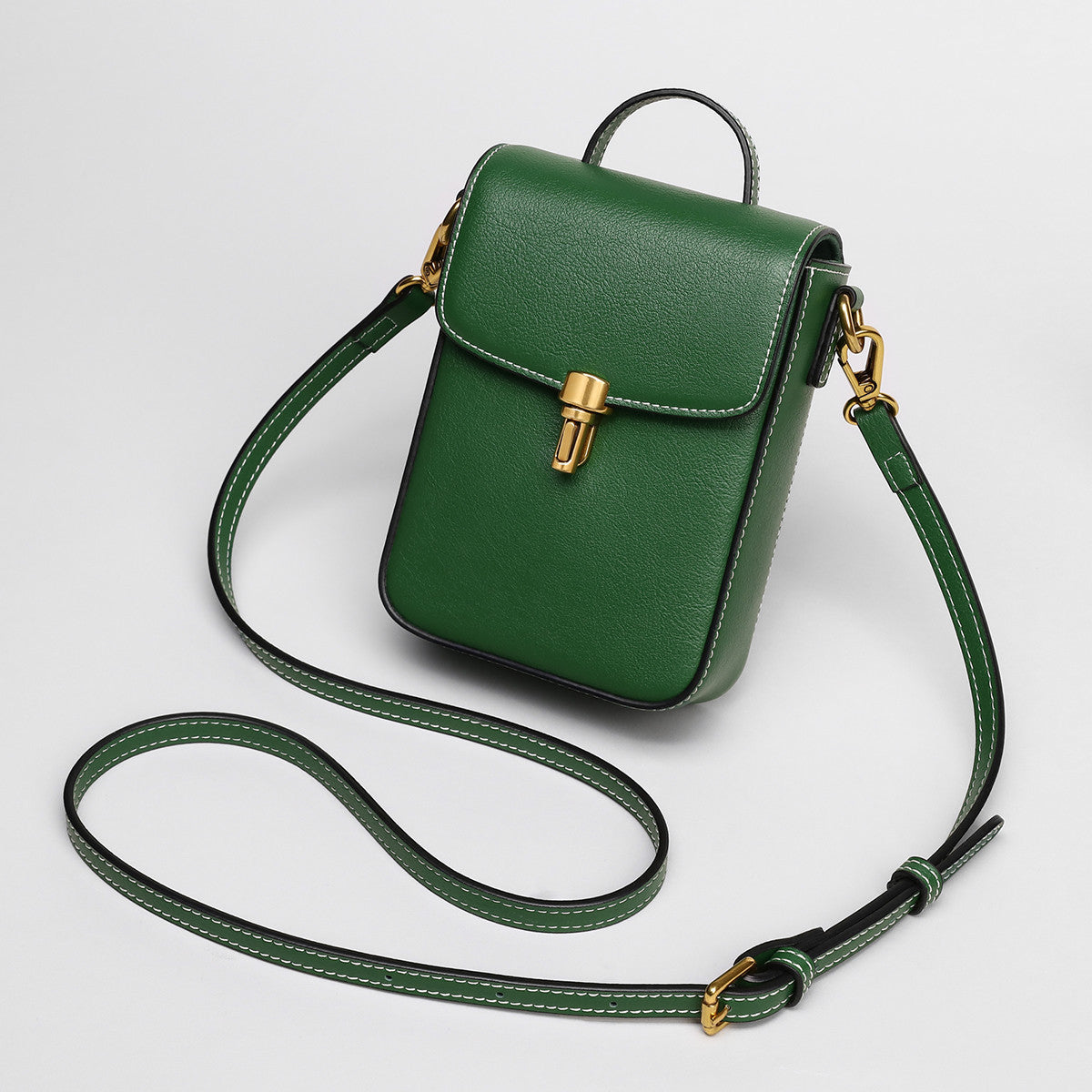 Women's Leather Fashionable Mini Vertical Autumn Crossbody Bags