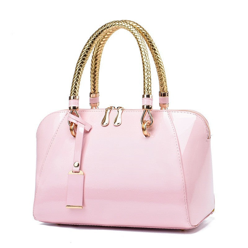 Women's High-grade Large Capacity Summer Shining Leather Handbags