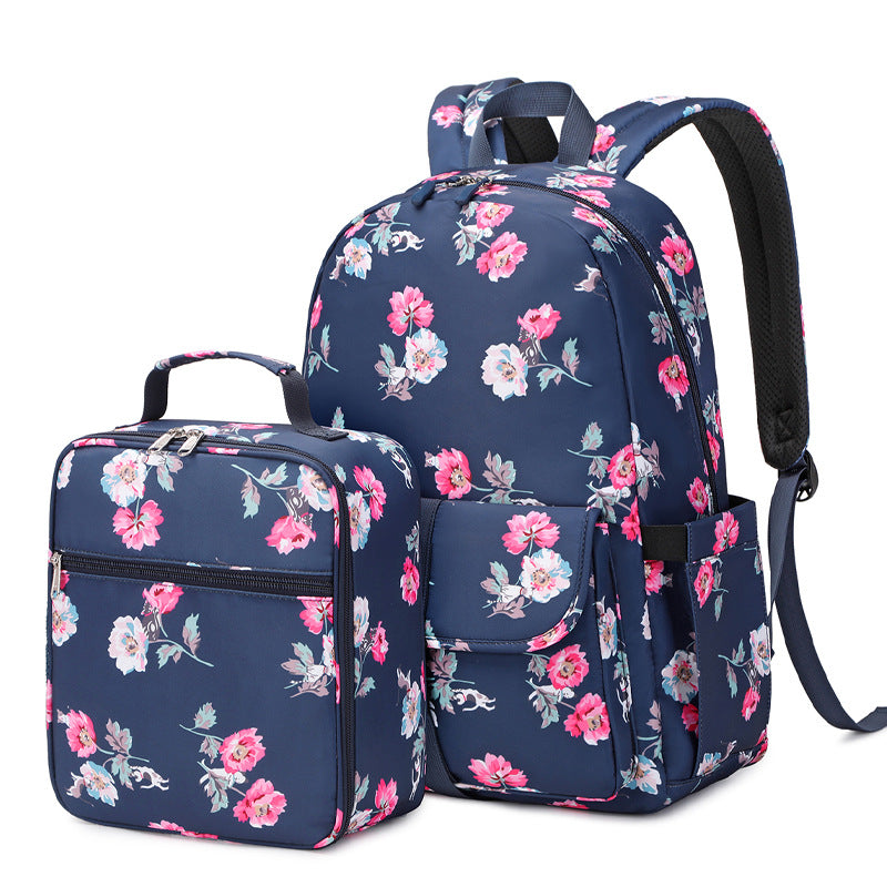 Wind Female High Two-piece Leisure Printing Backpacks