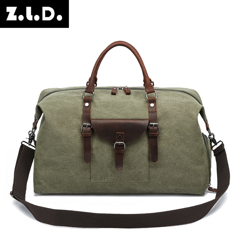 Men's Horse Leather Portable Business With Shoe Travel Bags
