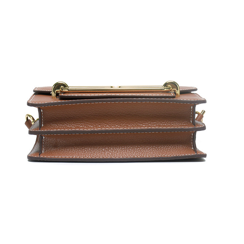 Women's Pig Nose Genuine Leather Stewardess Simple Crossbody Bags