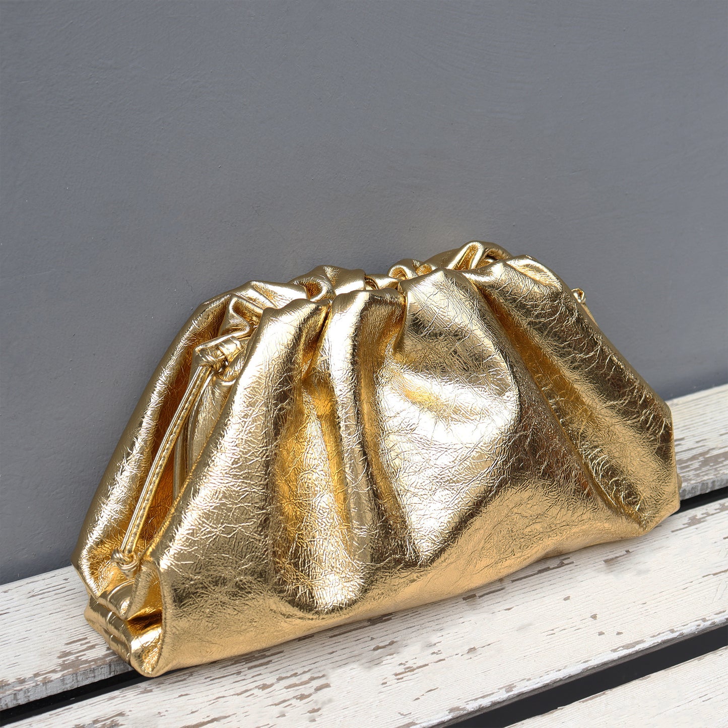Women's Cloud Pleated Clip Solid Color Korean Crossbody Bags