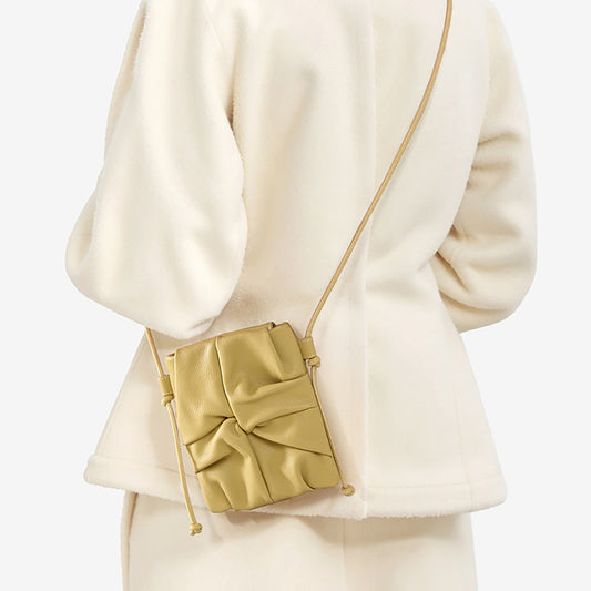 Women's Leather Design Mini Simple First Layer Shoulder Bags