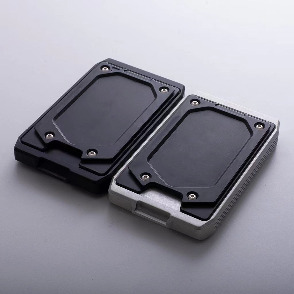Men's Multifunctional Metal Storage Box Aluminum Alloy Card Holder