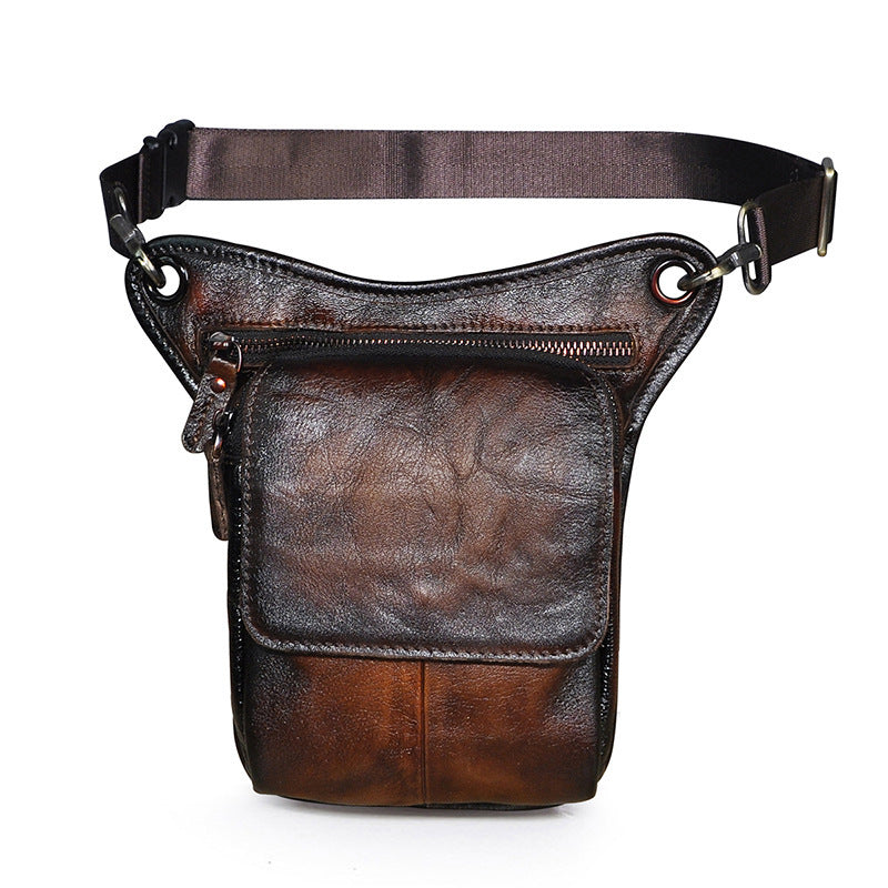 Men's Oil Waxed Leather Cowhide Euro Trendy Bags
