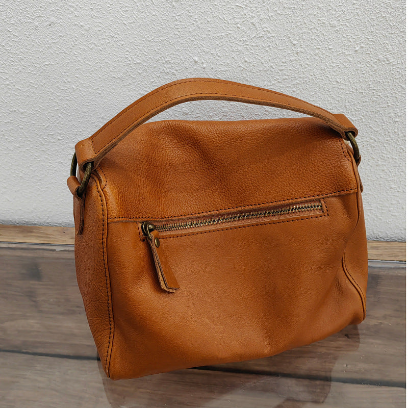 Women's Leather First Layer Cowhide Soft Retro Handbags