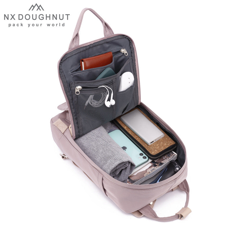 Popular Donut Artistic Style Embroidery Nylon Backpacks