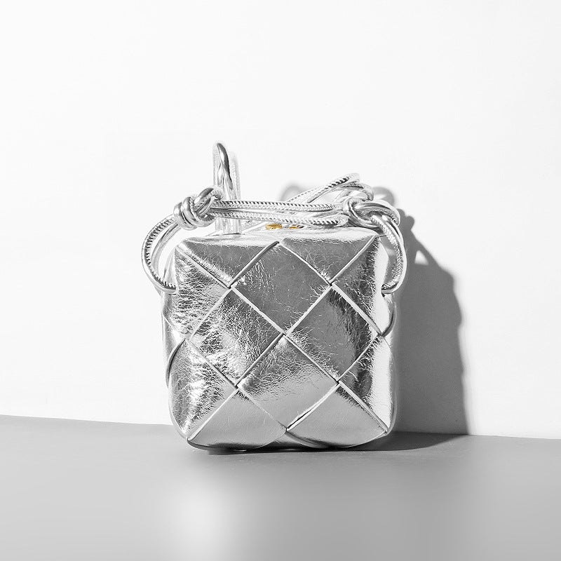 Pretty Fashion Woven Box Diamond Style Shoulder Bags