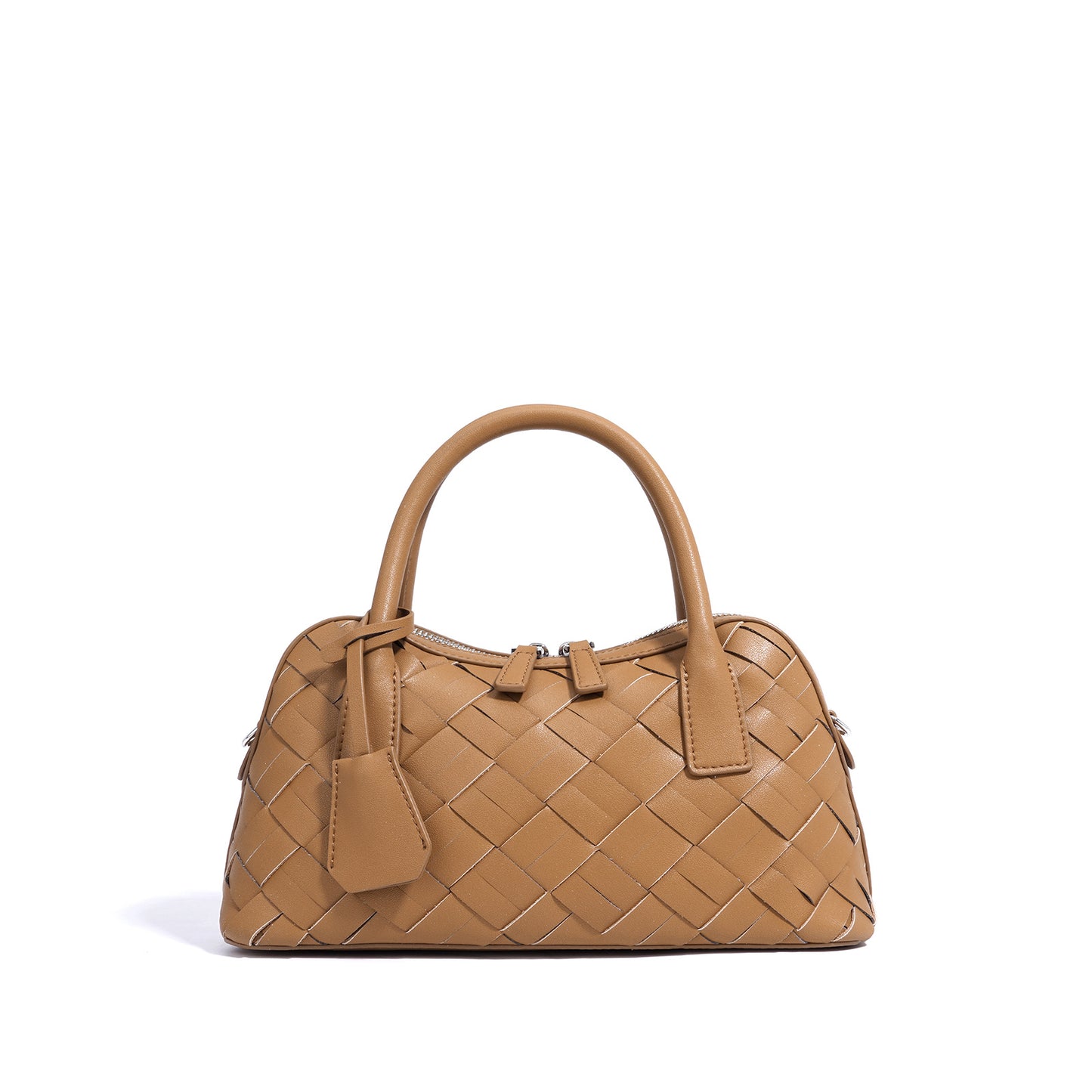 Women's Bowling Leather Hand-woven Underarm Commuting Shoulder Bags