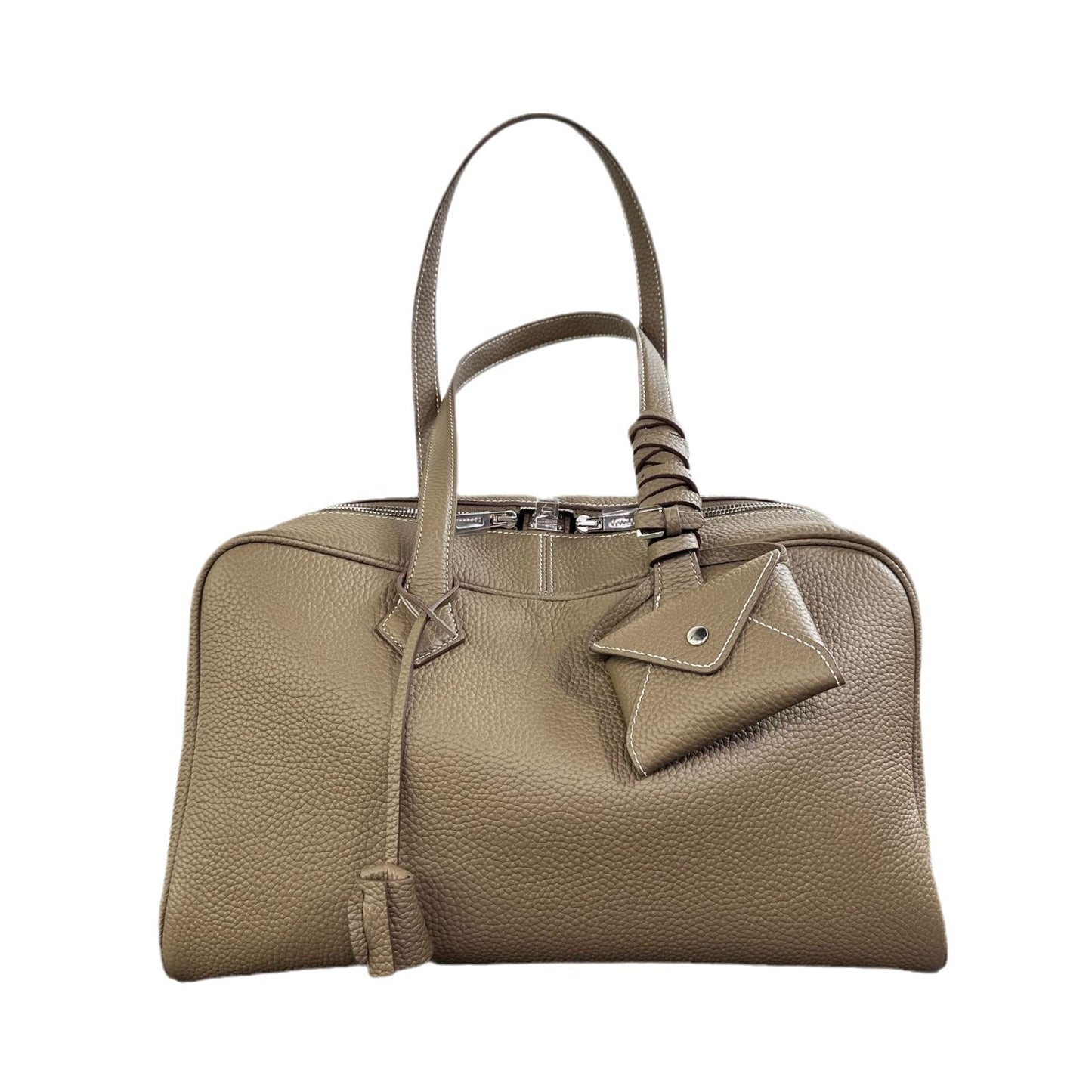 Layer Cowhide Victoria Boston Large Capacity Handbags