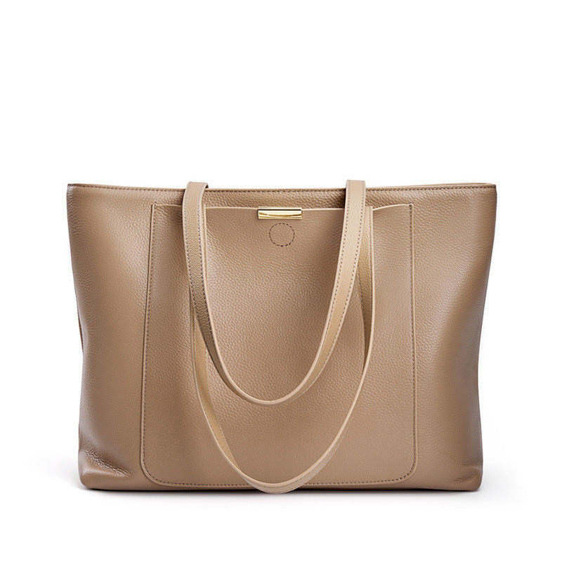 Women's Layer Cowhide High-grade Large Capacity Genuine Tote Bags