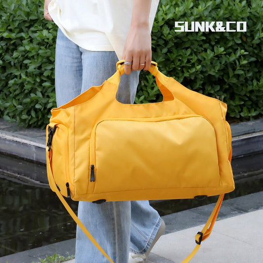 Women's Portable Large Capacity Waterproof Dry Wet Separation Oxford Travel Bags