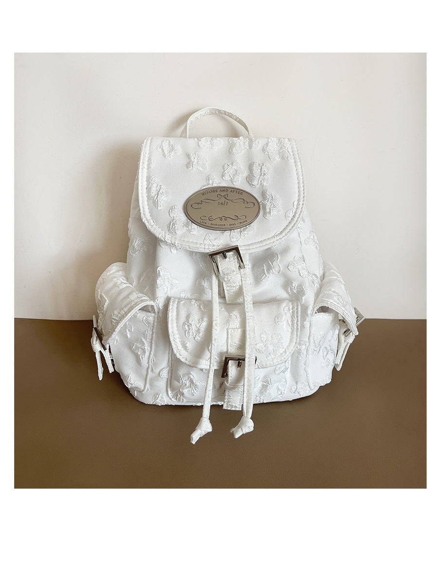 Niche Jin Nylon Quilted Flip Drawstring Backpacks