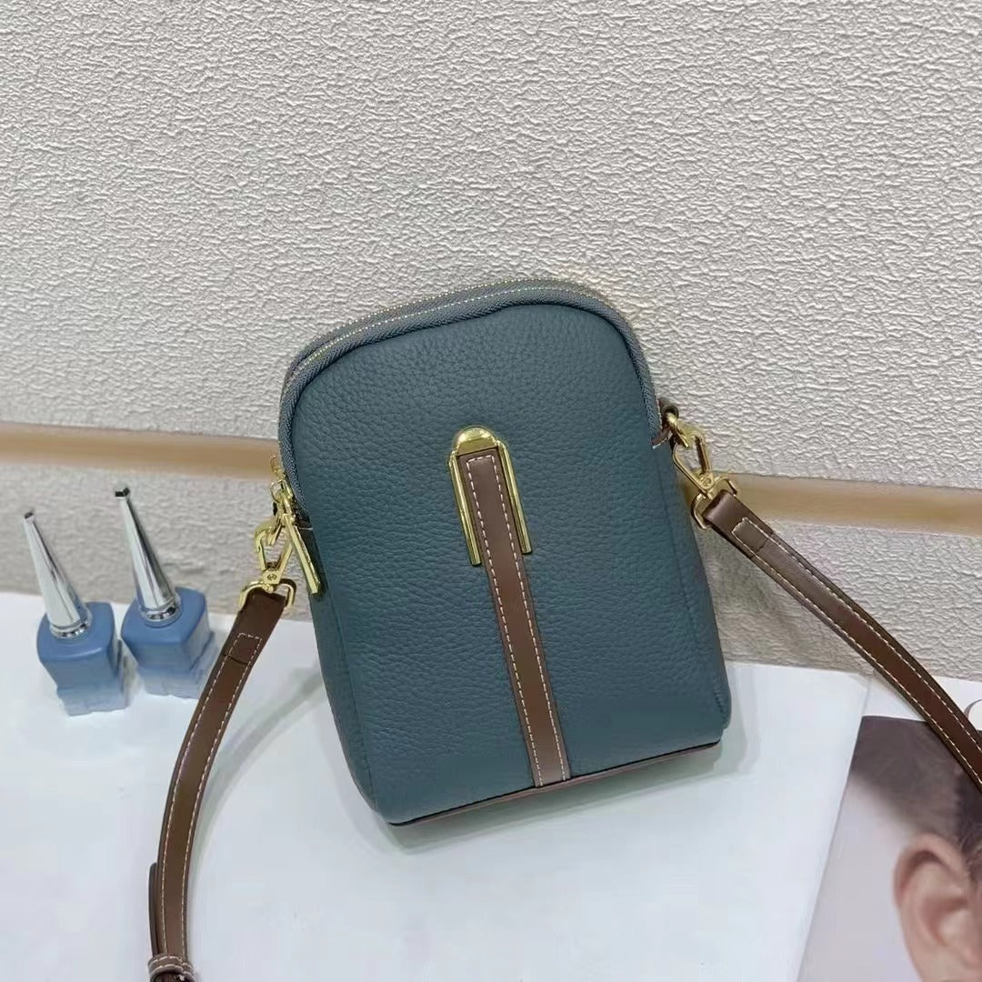 Women's Cowhide Mini Trendy Hand-held Vertical Soft Crossbody Bags