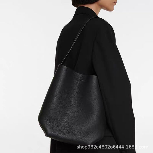 Women's First Layer Cowhide Niche High-grade Large Shoulder Bags