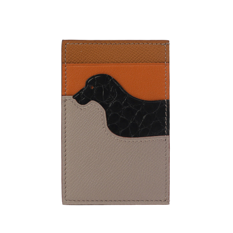Zodiac Crocodile Sheepskin Hand Sewing Multiple Card Holder