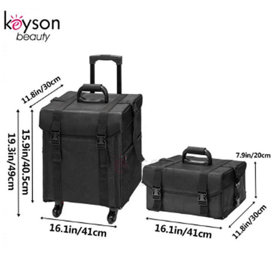 Nylon Cosmetics Large Capacity Portable Professional Cosmetic Cases