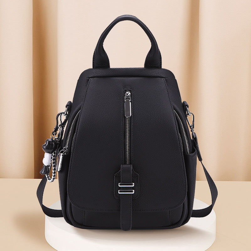 Women's Leather Style First Layer Cowhide Shoulders Backpacks