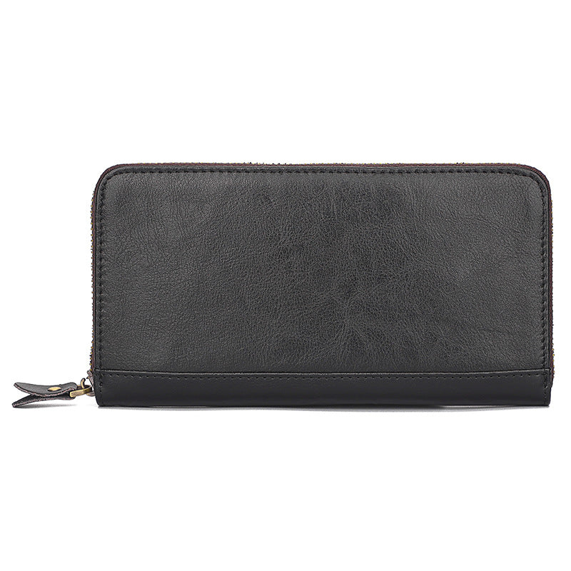 Long Genuine Leather Multiple Slots Large Card Holder