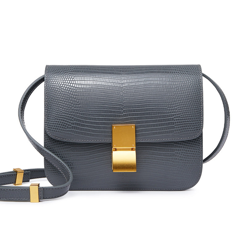 Women's High Quality Genuine Leather Lizard Pattern Crossbody Bags