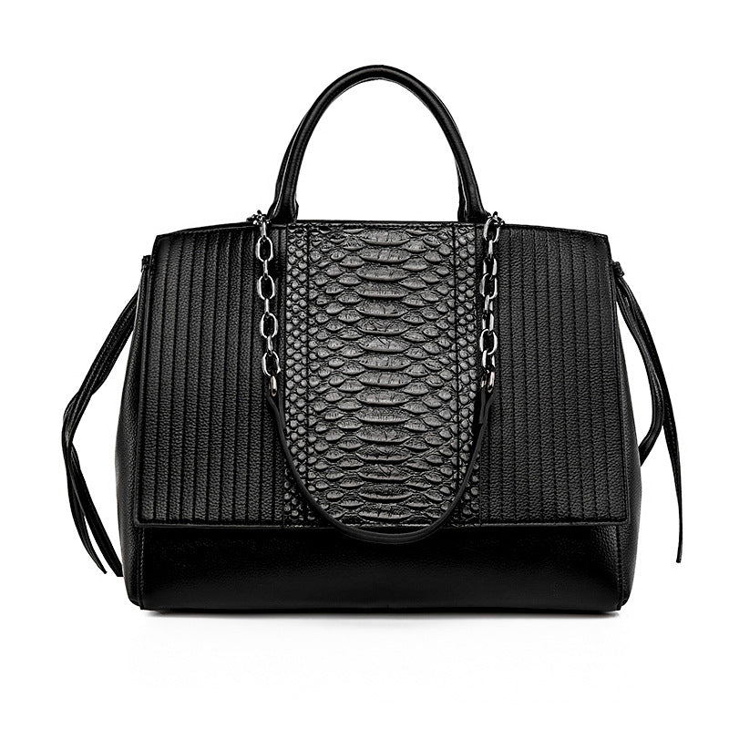 High-grade Crocodile Pattern Chain Fashion Large Tote Bags