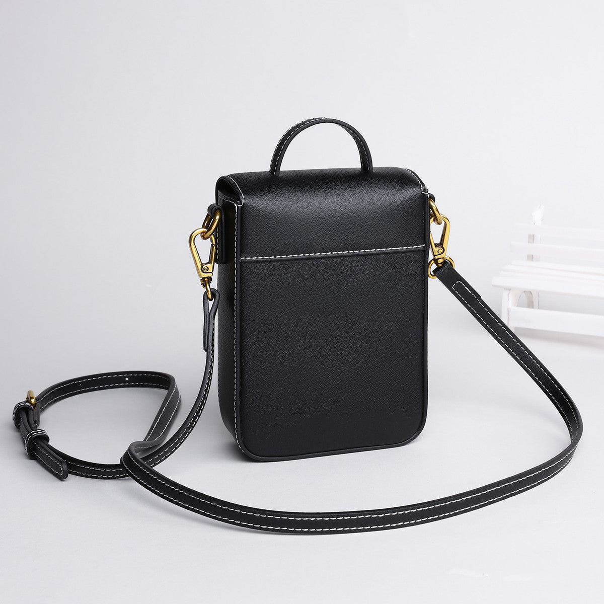Women's Leather Fashionable Mini Vertical Autumn Crossbody Bags