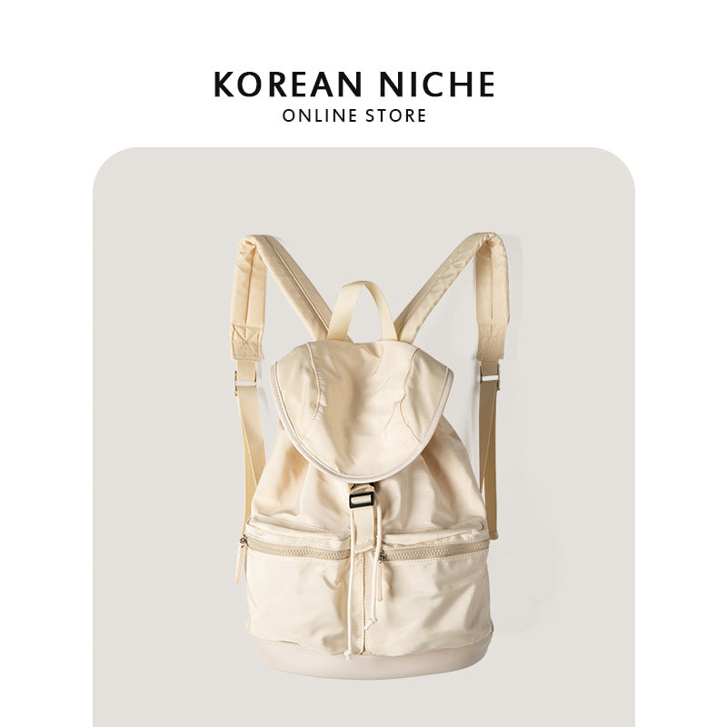 Women's Sense Of Design Black Simple Nylon Commute Backpacks