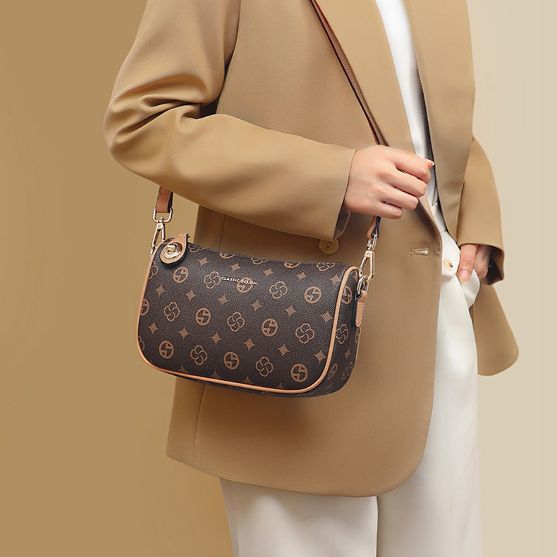 Women's Summer Dumpling Printed High Sense Mother Crossbody Bags