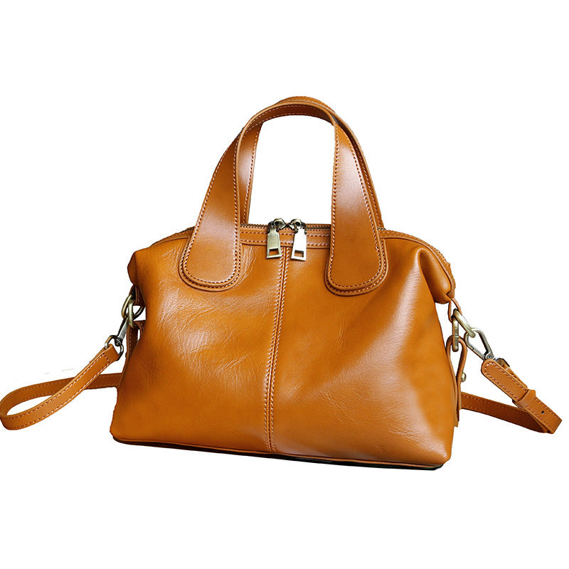 Women's Genuine Leather High-grade Retro Cow Big Handbags