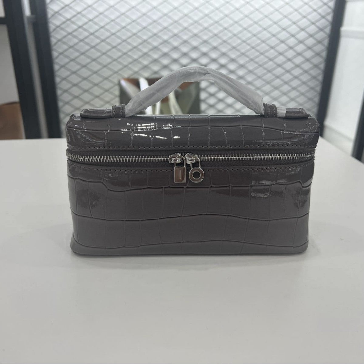 Lunch Box Genuine Leather Portable Simplicity Fashion Makeup Bags