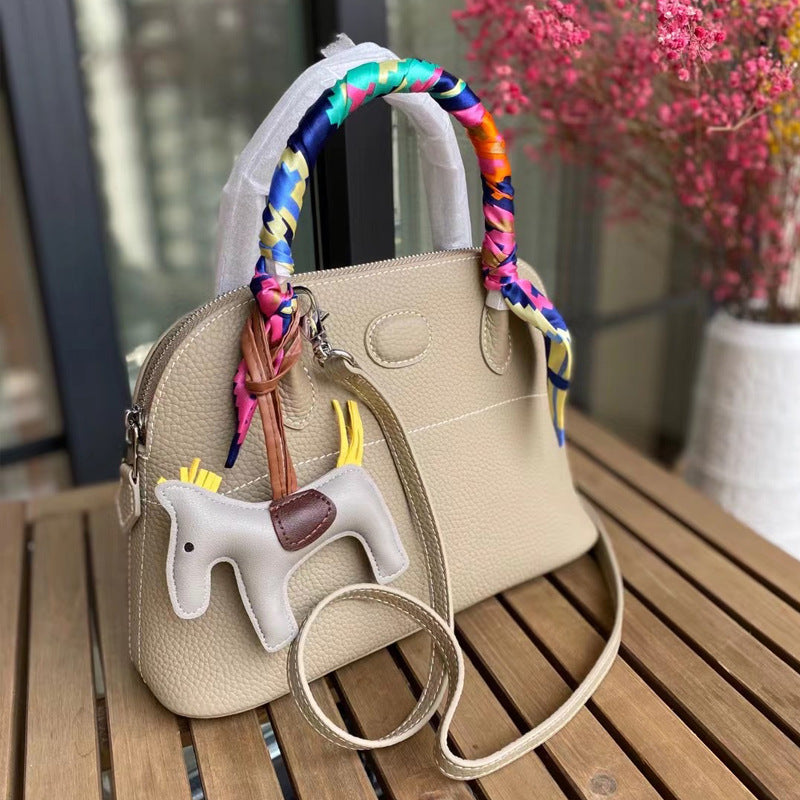 Classic Genuine Leather Bowling Fashion Shell Bags