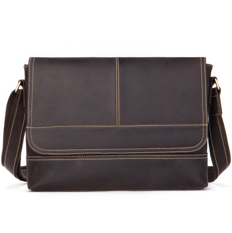 Men's Horizontal Leather Collection High-grade Large Capacity Men's Messenger Bags