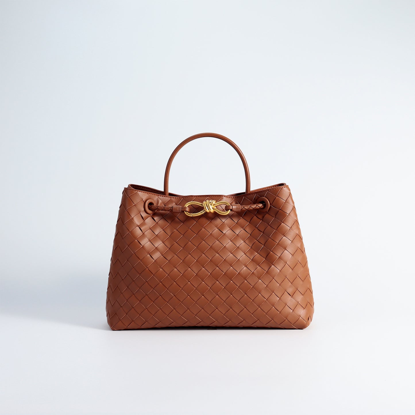 Women's Trendy Fashion Rhombus Genuine Leather Woven Shoulder Bags