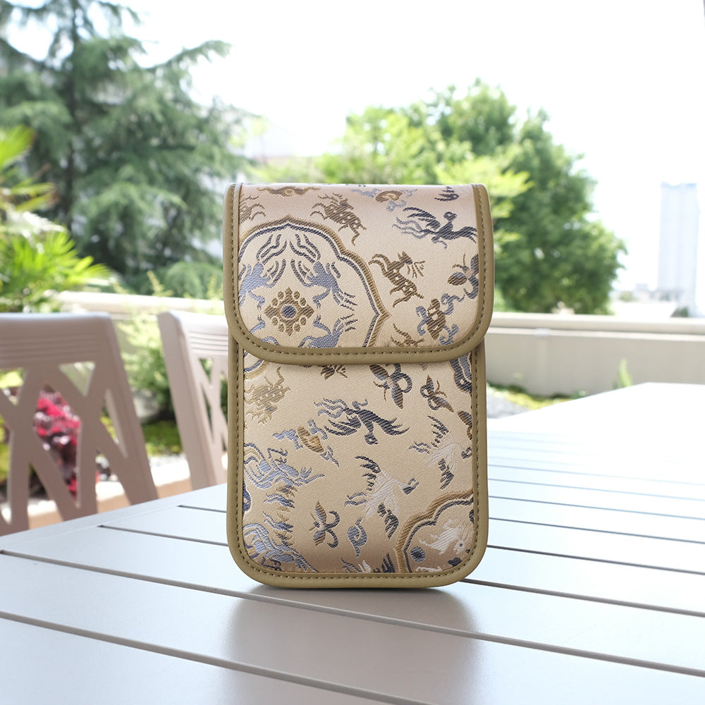 Song Dynasty Brocade Mobile Silk National Style Female Chinese Phone Bags